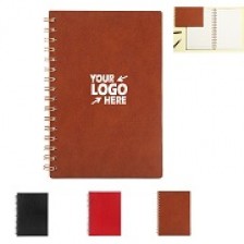 Soft Leather Meeting Record Book Sheepskin Coil Notebook